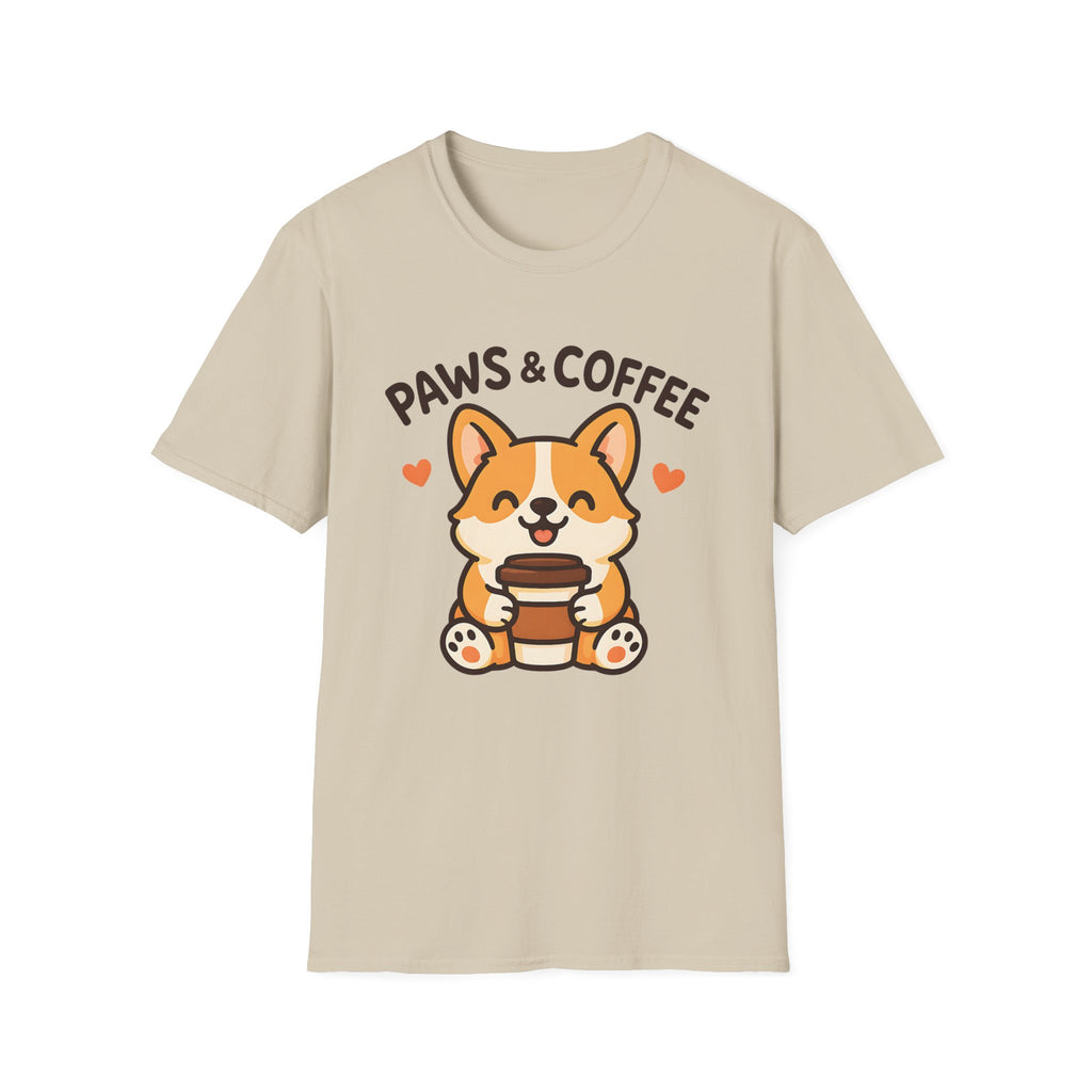 Paws Coffee Dog T-Shirt