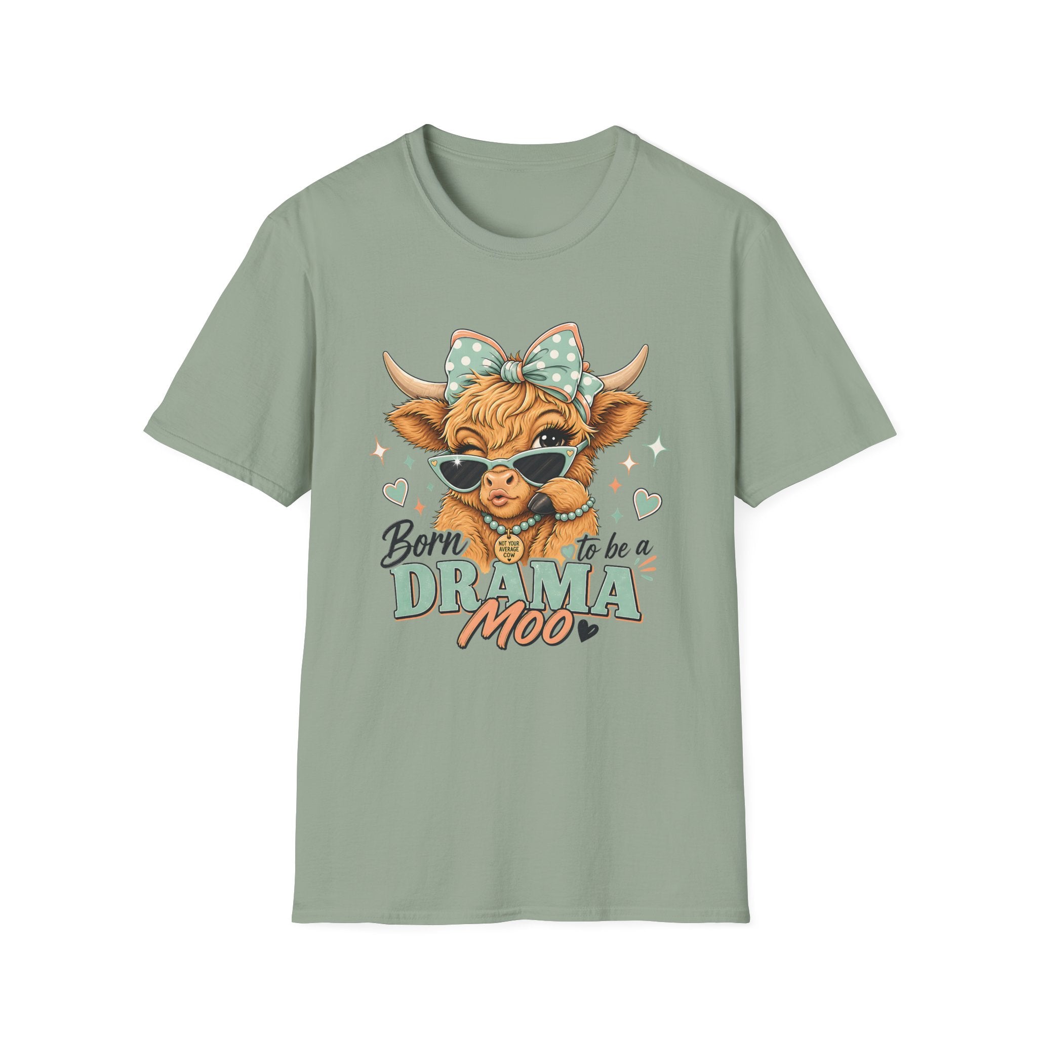 Drama Moo Highland Cow T-Shirt