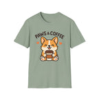 Paws Coffee Dog T-Shirt