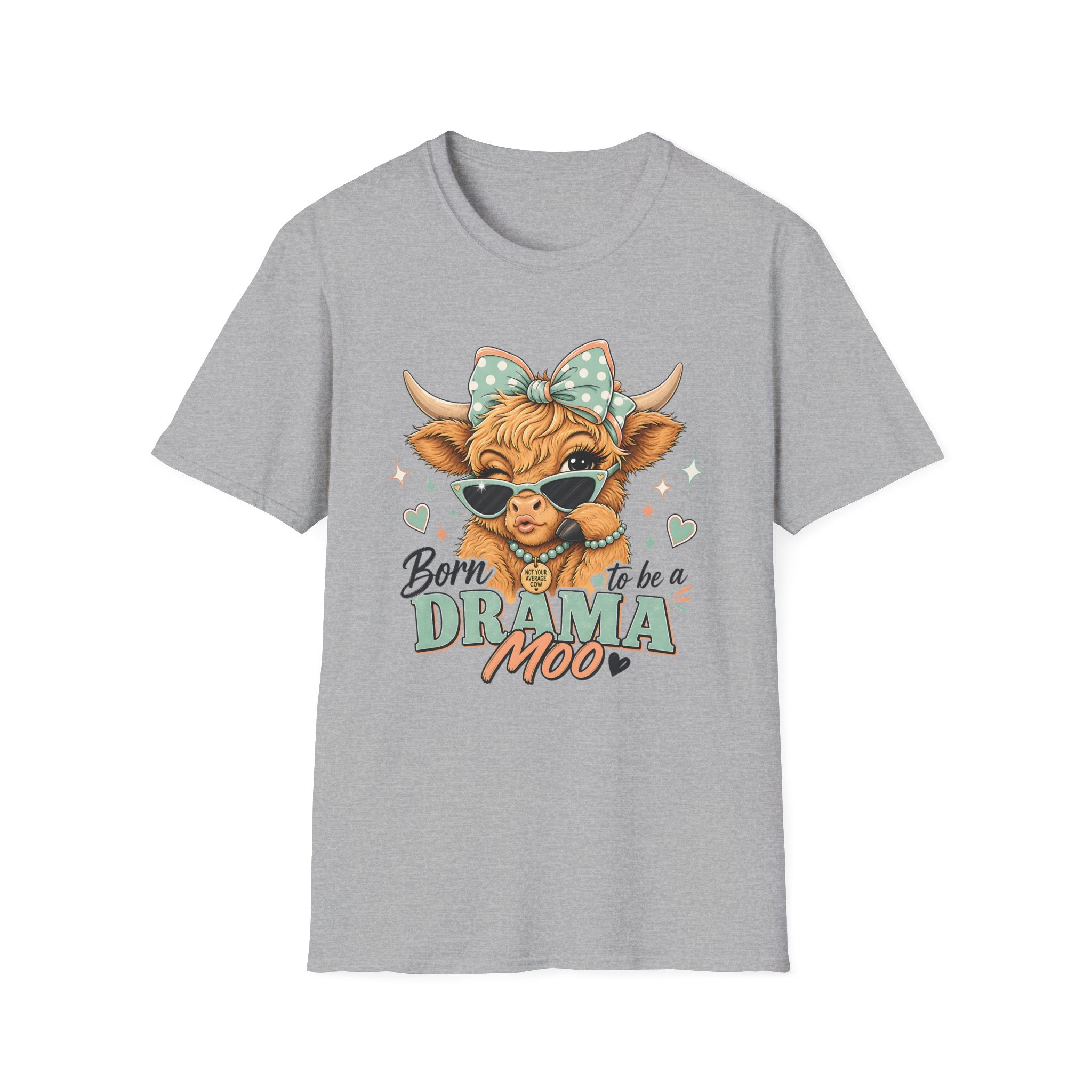 Drama Moo Highland Cow T-Shirt